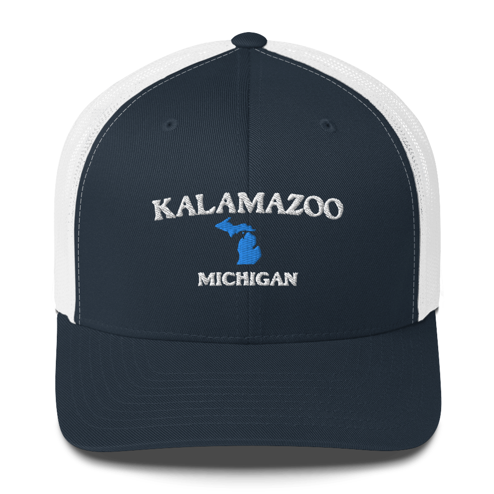 'Kalamazoo Michigan' Trucker Hat (w/ Michigan Outline)