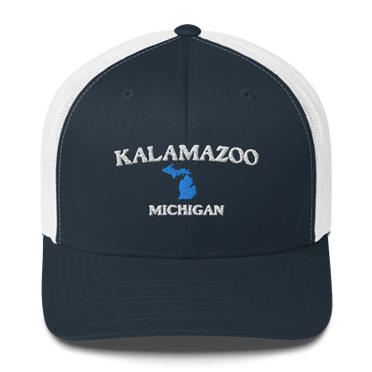 'Kalamazoo Michigan' Trucker Hat (w/ Michigan Outline)