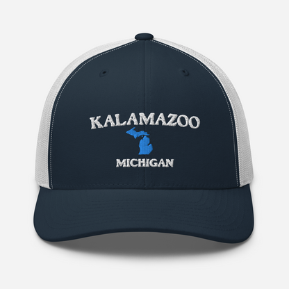 'Kalamazoo Michigan' Trucker Hat (w/ Michigan Outline)