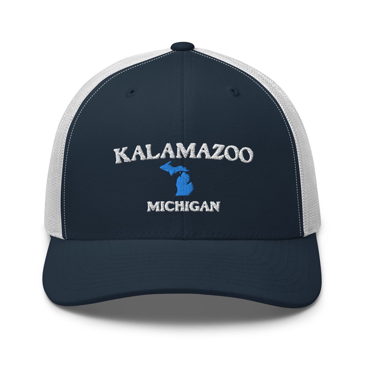 'Kalamazoo Michigan' Trucker Hat (w/ Michigan Outline)