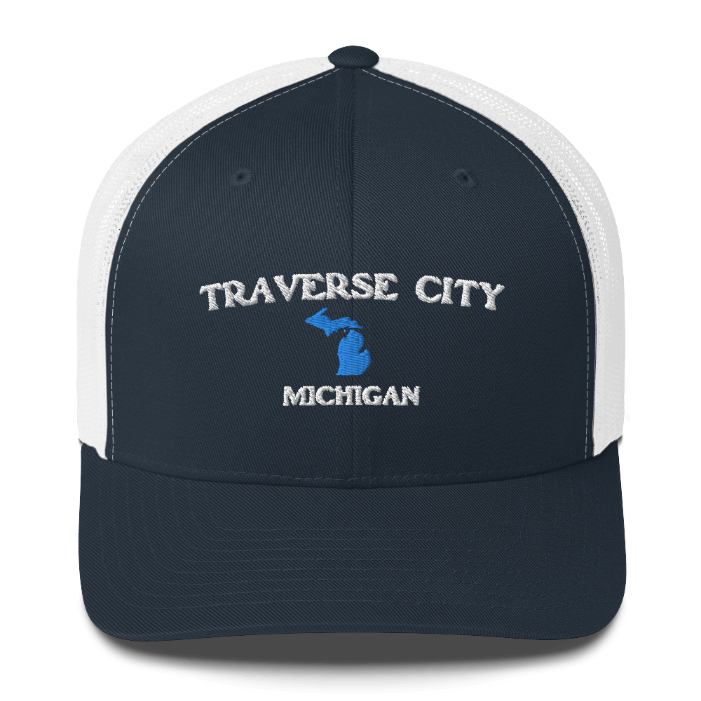 'Traverse City Michigan' Trucker Hat (w/ Michigan Outline)