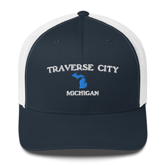 'Traverse City Michigan' Trucker Hat (w/ Michigan Outline)