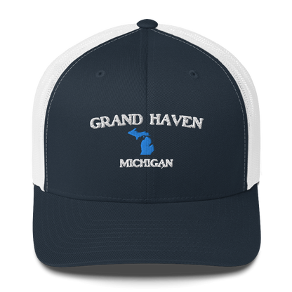 'Grand Haven Michigan' Trucker Hat (w/ Michigan Outline)