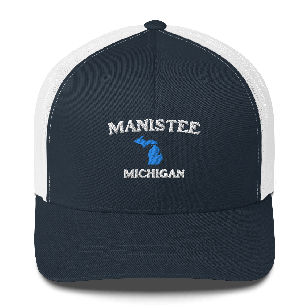 'Manistee Michigan' Trucker Hat (w/ Michigan Outline)