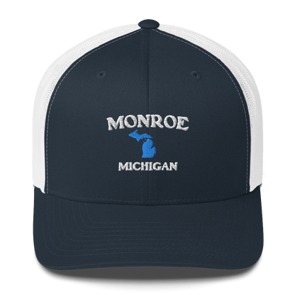 'Monroe Michigan' Trucker Hat (w/ Michigan Outline)