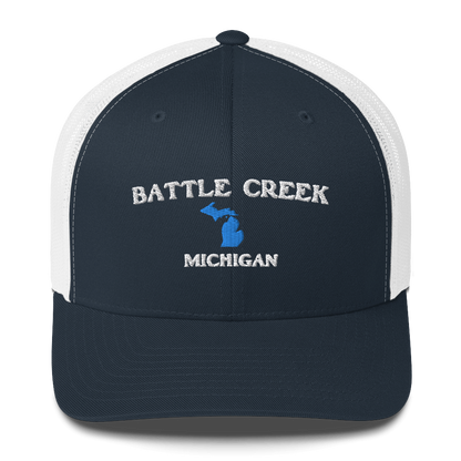 'Battle Creek Michigan' Trucker Hat (w/ Michigan Outline)