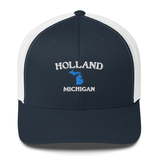 'Holland Michigan' Trucker Hat (w/ Michigan Outline)