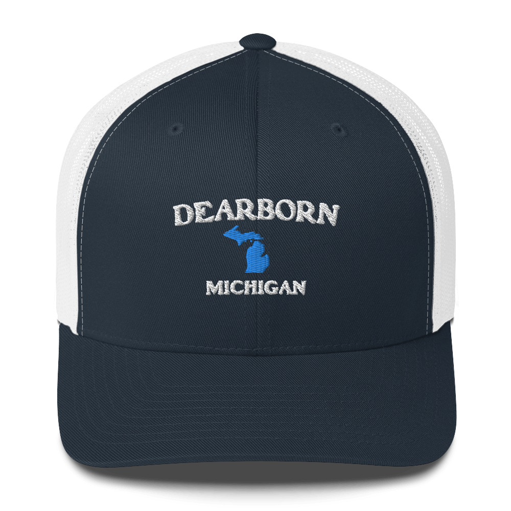 'Dearborn Michigan' Trucker Hat (w/ Michigan Outline)