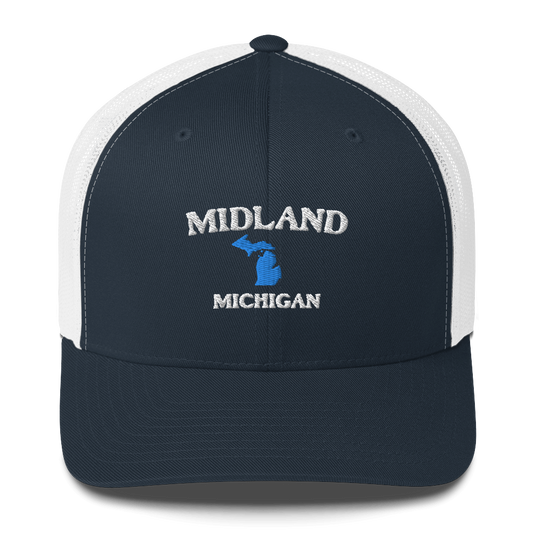 'Midland Michigan' Trucker Hat (w/ Michigan Outline)