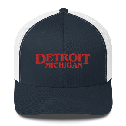 'Detroit Michigan' Trucker Hat (1980s Drama Parody)