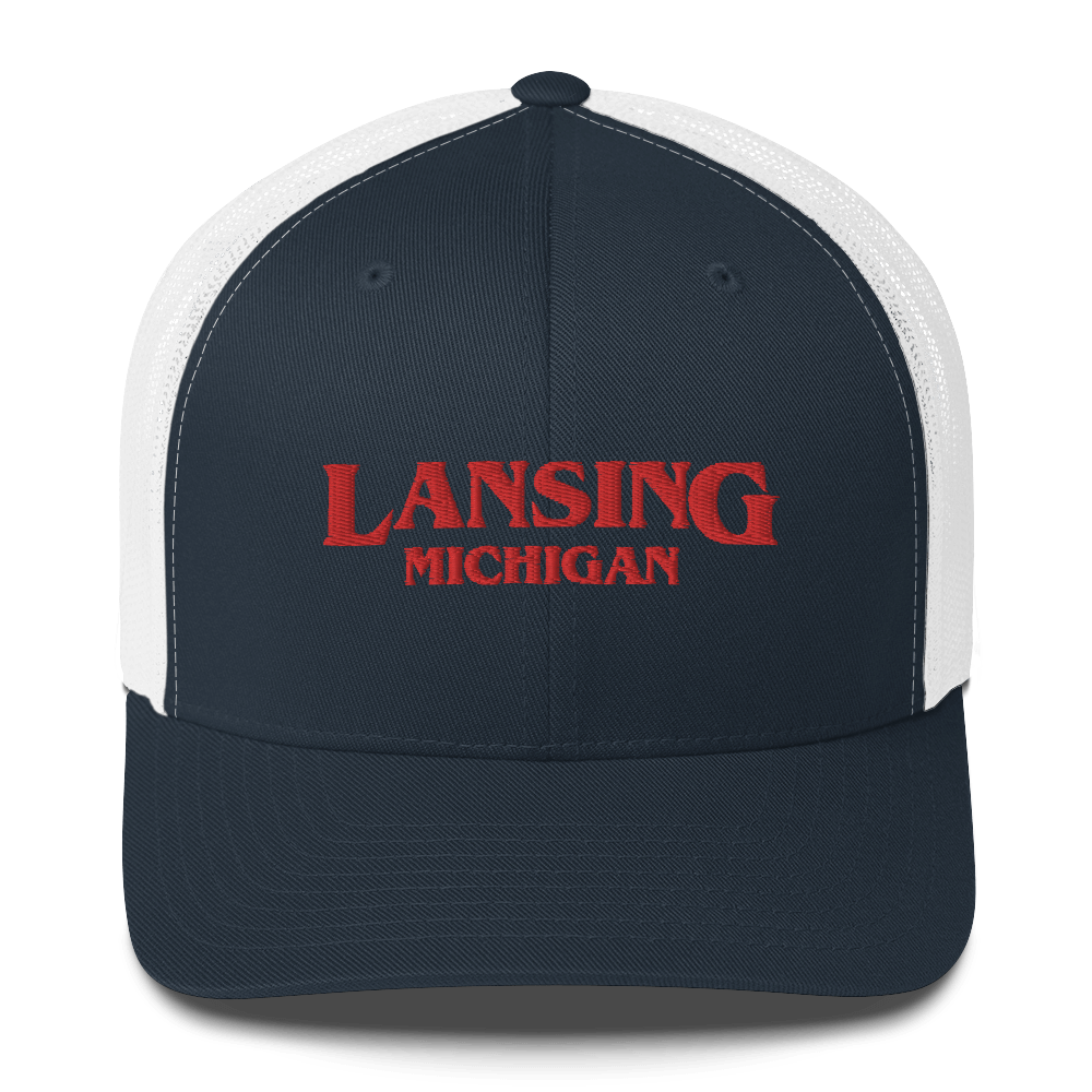 'Lansing Michigan' Trucker Hat (1980s Drama Parody)