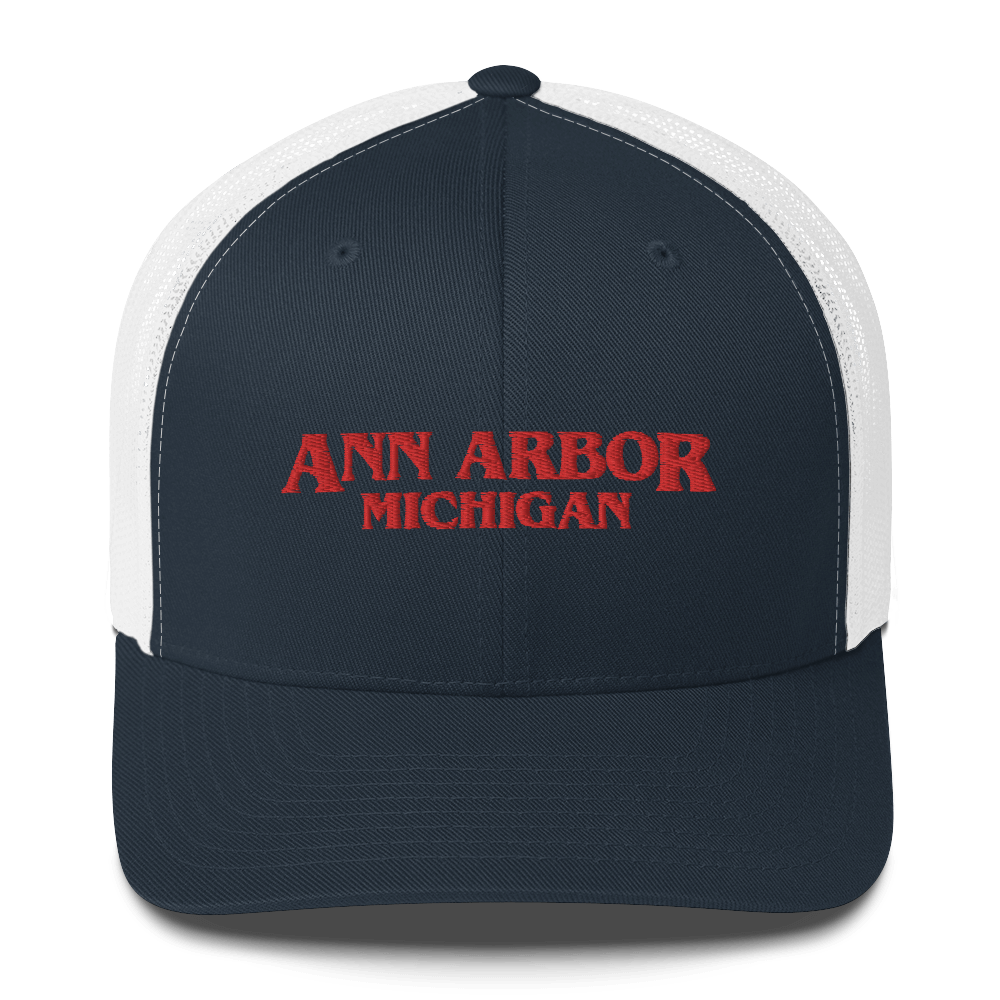 'Ann Arbor Michigan' Trucker Hat (1980s Drama Parody)