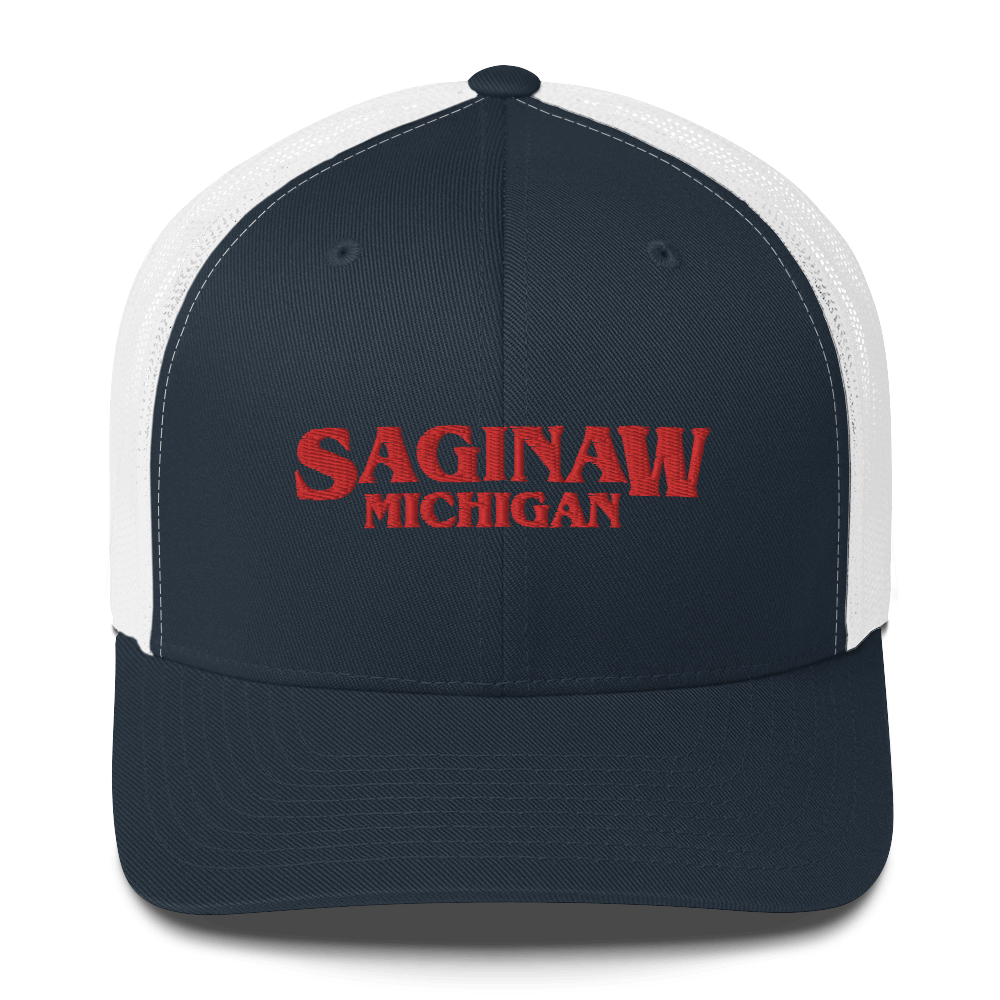 'Saginaw Michigan' Trucker Hat (1980s Drama Parody)