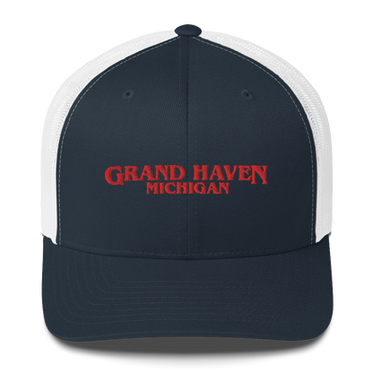 'Grand Haven Michigan' Trucker Hat (1980s Drama Parody)