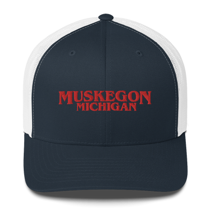 'Muskegon Michigan' Trucker Hat (1980s Drama Parody)