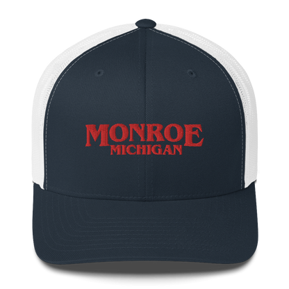 'Monroe Michigan' Trucker Hat (1980s Drama Parody)