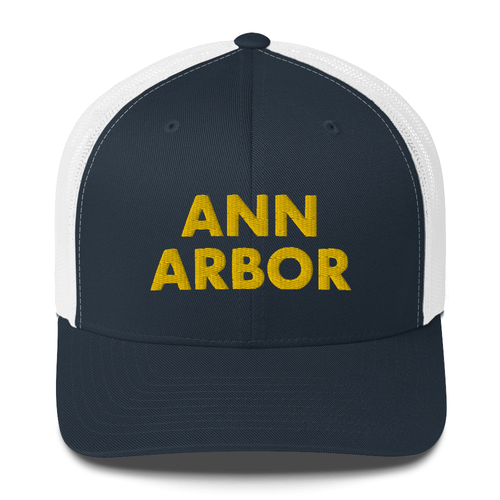 'Ann Arbor' Trucker Hat | Gold Embroidery