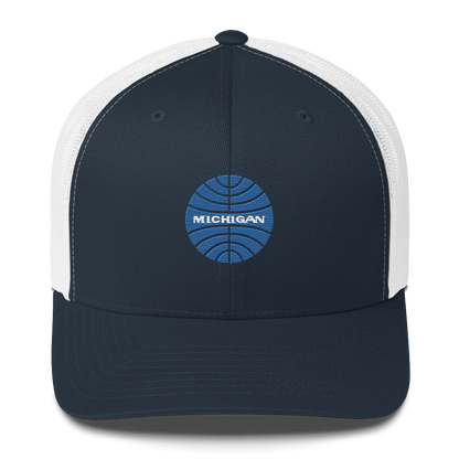 'Michigan' Trucker Hat (Retro Airline Parody)