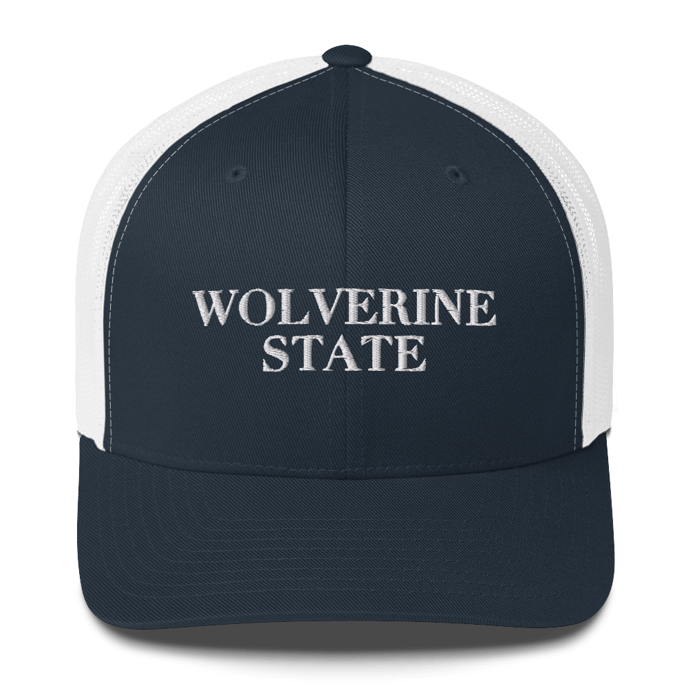 Michigan 'Wolverine State' Trucker Hat (Didone Font)