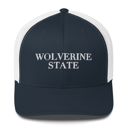 Michigan 'Wolverine State' Trucker Hat (Didone Font)