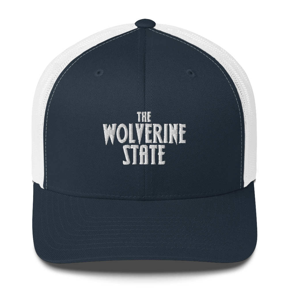 Michigan 'The Wolverine State' Trucker Hat (Vicious Mustelid Font)