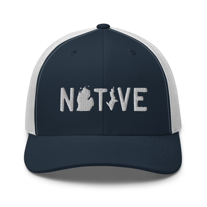 Michigan 'Native' Trucker Hat (Licence Plate Font)