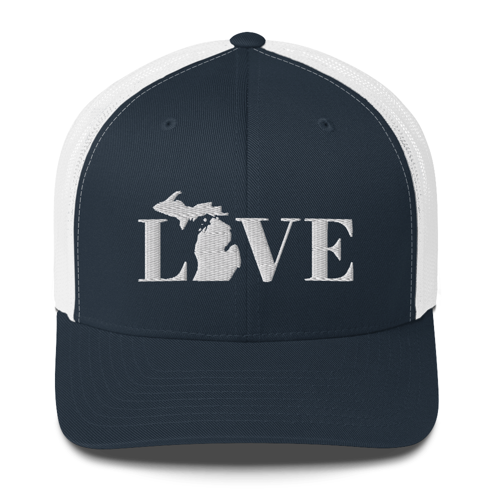 Michigan 'Love' Trucker Hat (Didone Font)