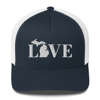 Michigan 'Love' Trucker Hat (Didone Font)