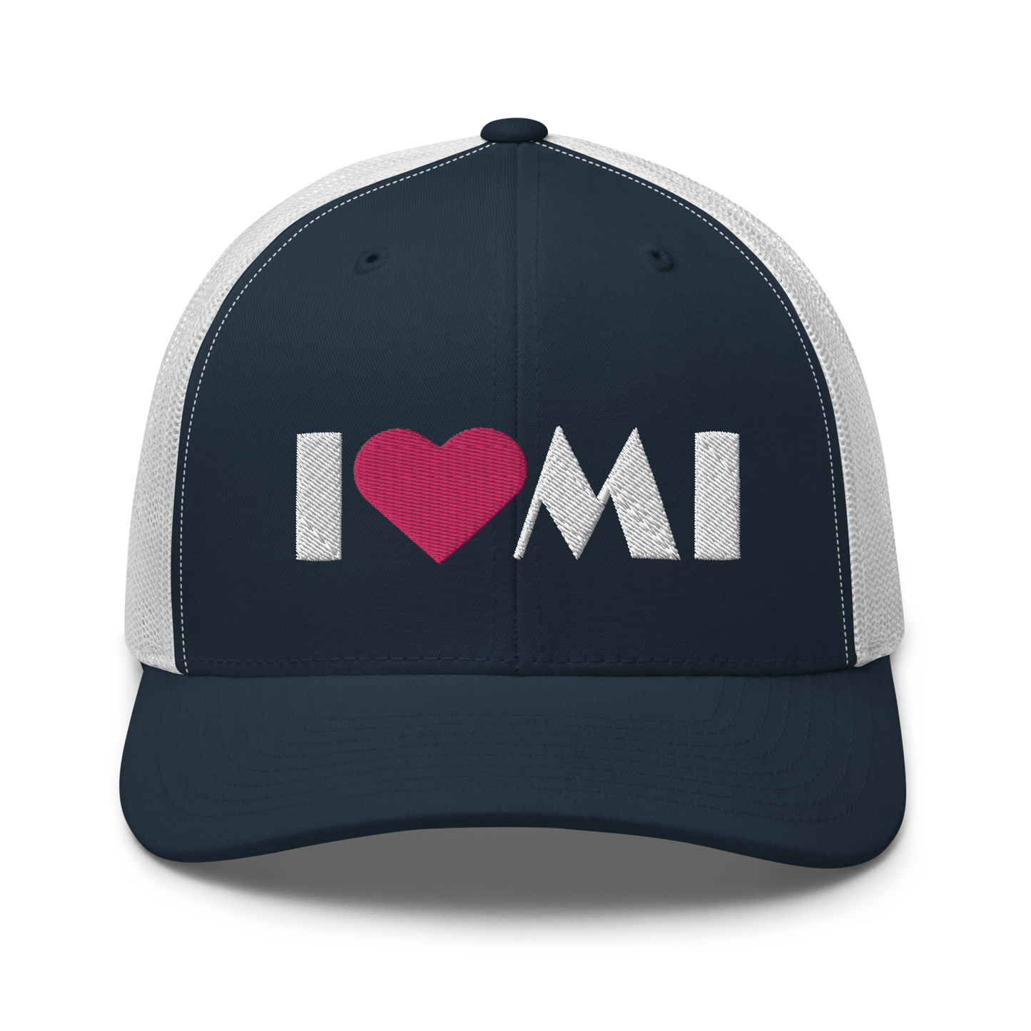 Michigan 'I ❤️ MI' Trucker Hat (Art Deco Font)