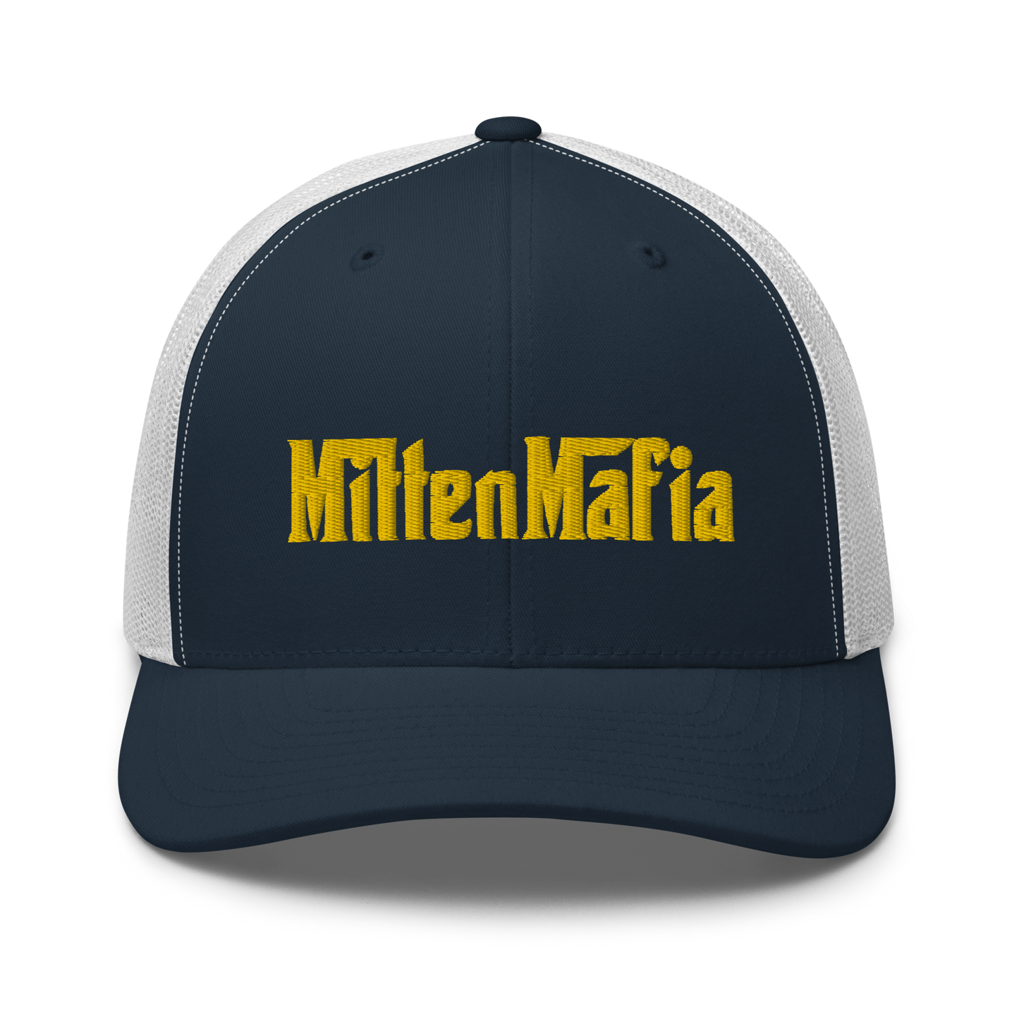 Michigan 'MittenMafia' Trucker Hat (Gangster Font) | Gold Embroidery