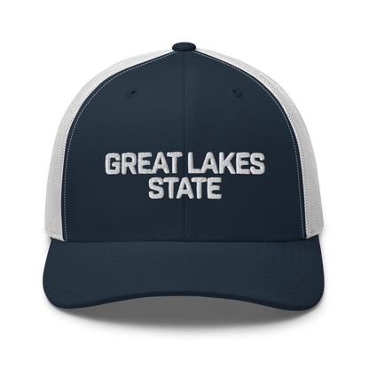 Michigan 'Great Lakes State' Trucker Hat (Maritime Font)