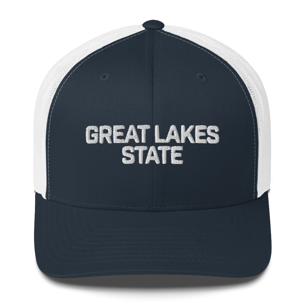 Michigan 'Great Lakes State' Trucker Hat (Maritime Font)