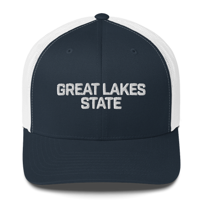 Michigan 'Great Lakes State' Trucker Hat (Maritime Font)