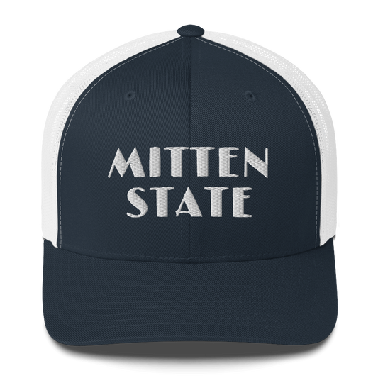 Michigan 'Mitten State' Trucker Hat (Art Deco Font)