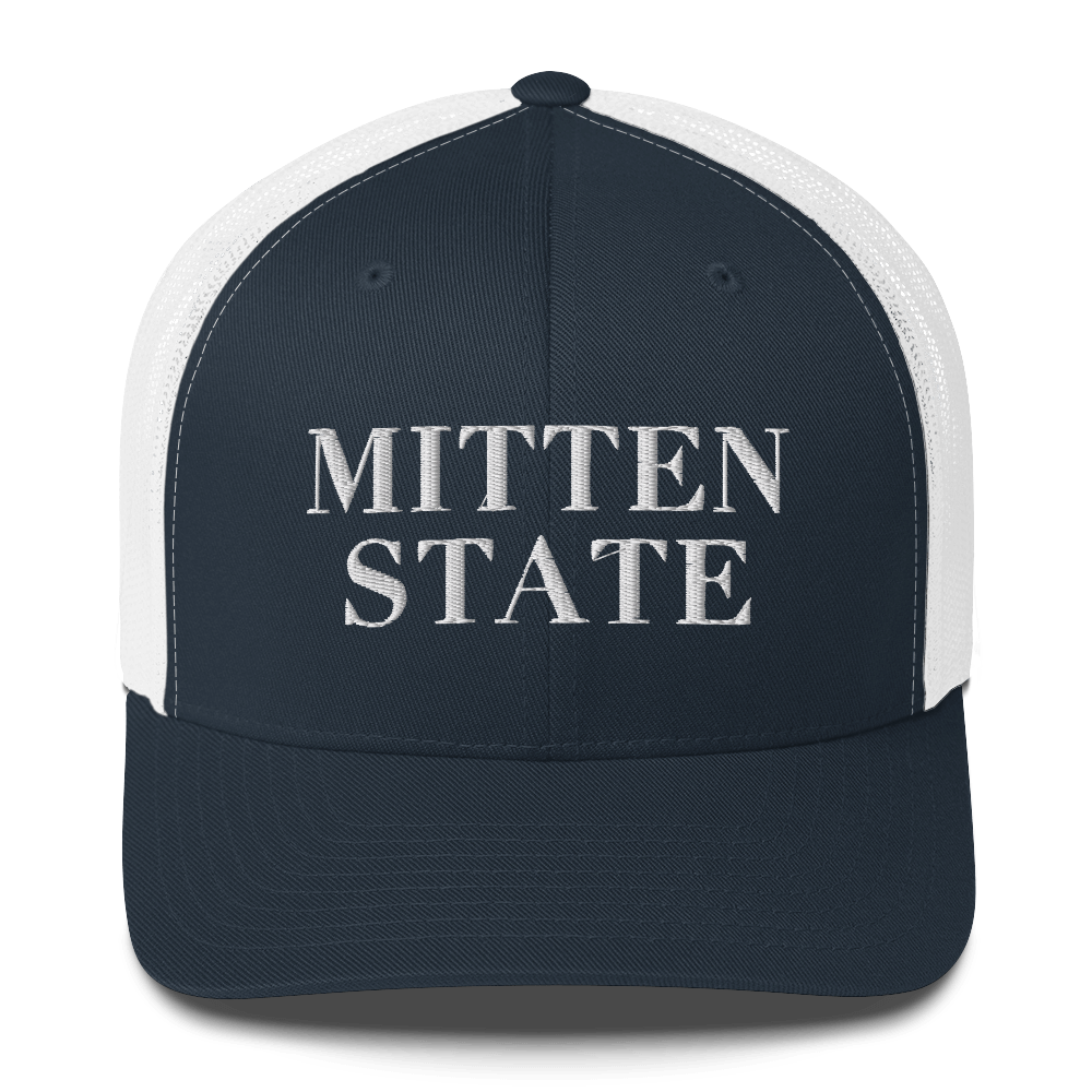 Michigan 'Mitten State' Trucker Hat (Didone Font)