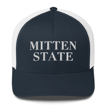 Michigan 'Mitten State' Trucker Hat (Didone Font)