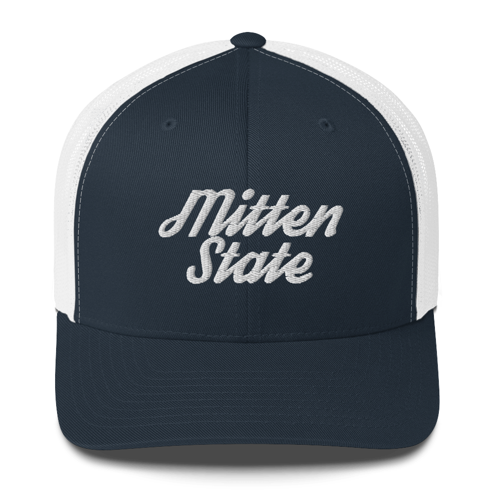 Michigan 'Mitten State' Trucker Hat (Script Font)