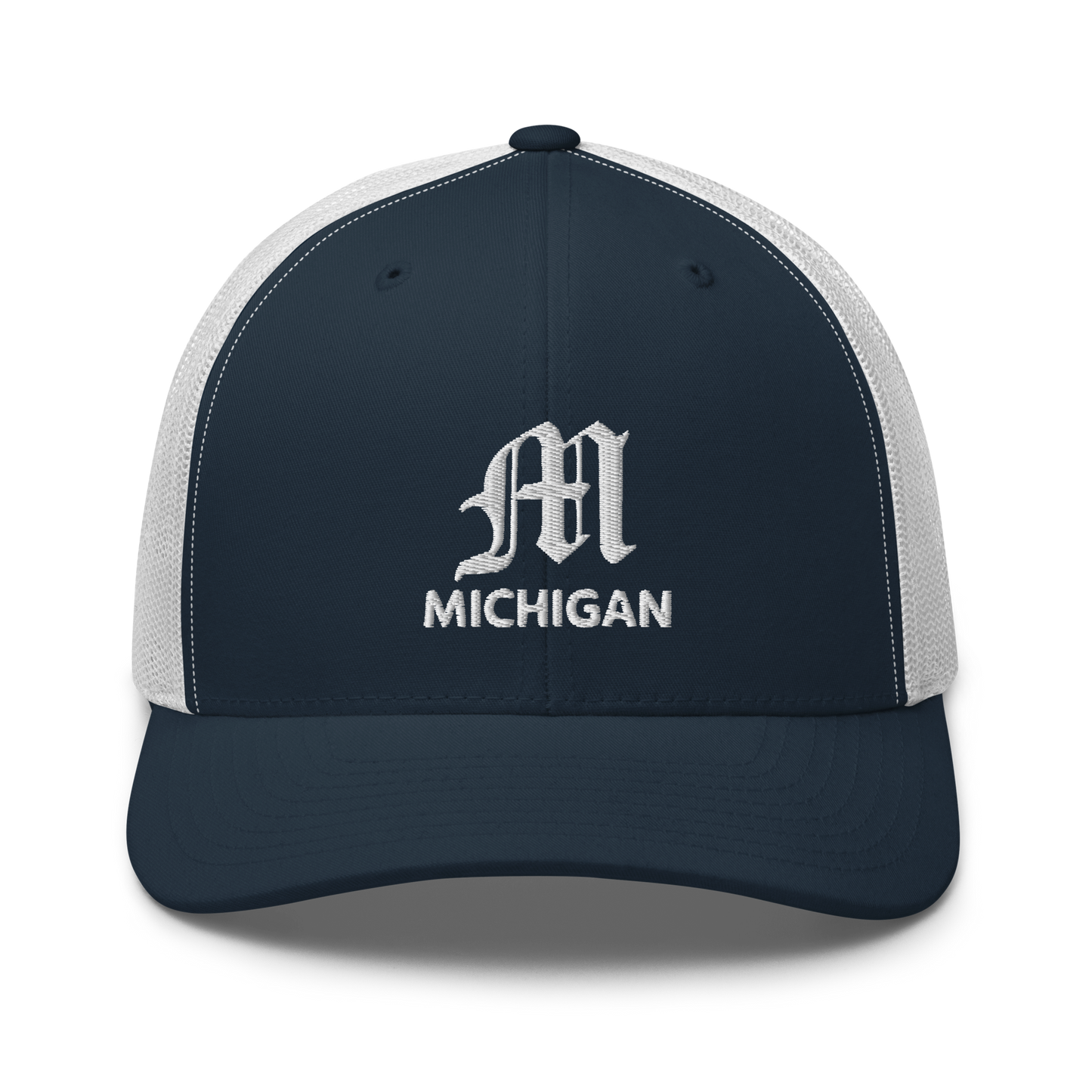 'Michigan' Trucker Hat (w/ Old English 'M')