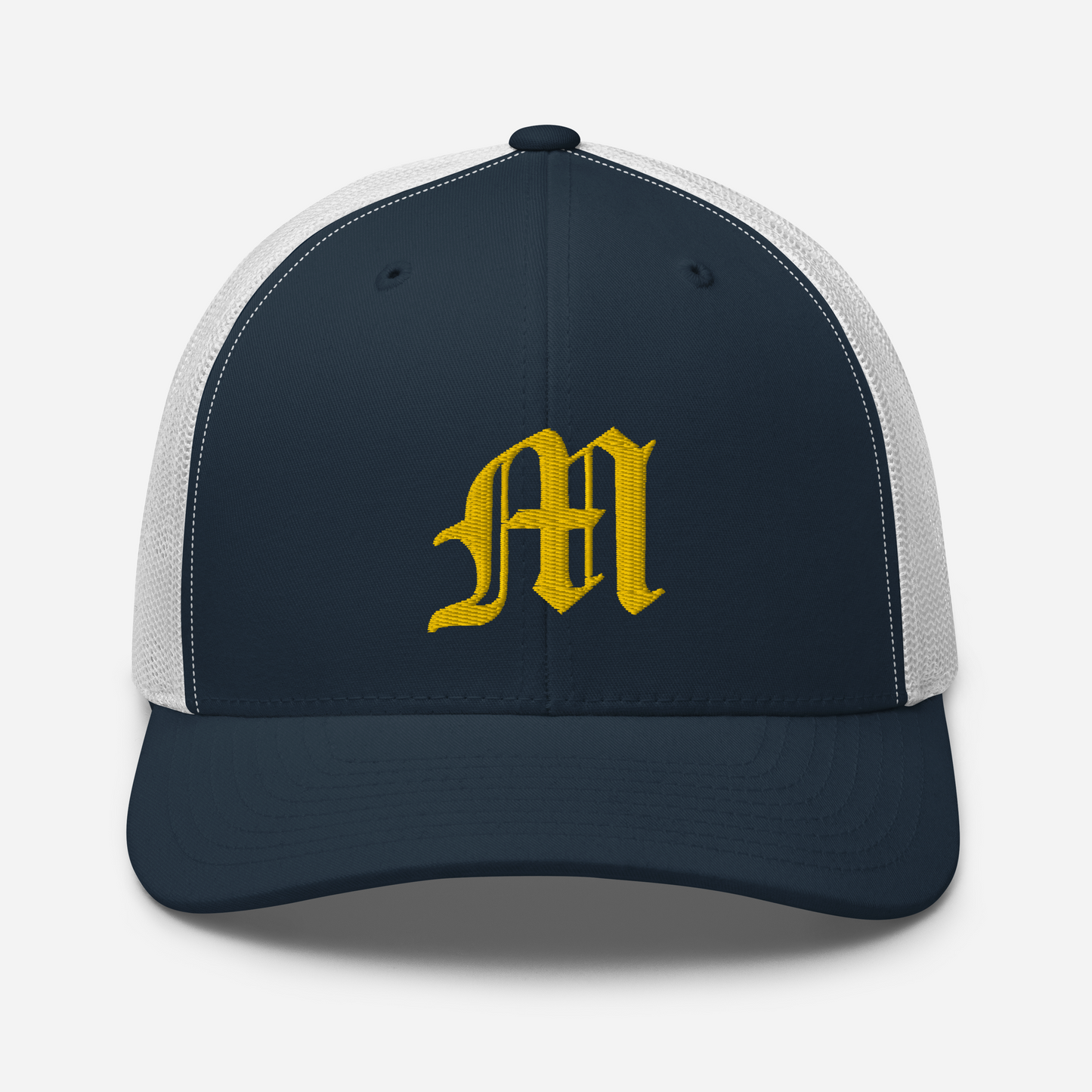 Michigan 'Old English M' Trucker Hat | Gold Embroidery