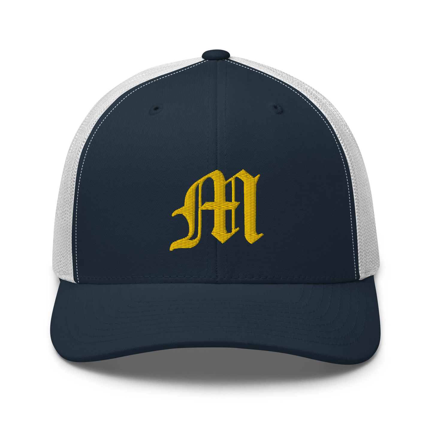 Michigan 'Old English M' Trucker Hat | Gold Embroidery