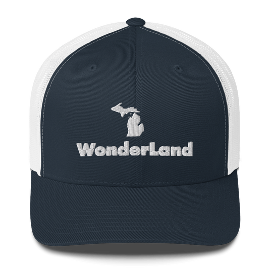 Michigan 'Wonderland' Trucker Hat (Geometric Sans Font)