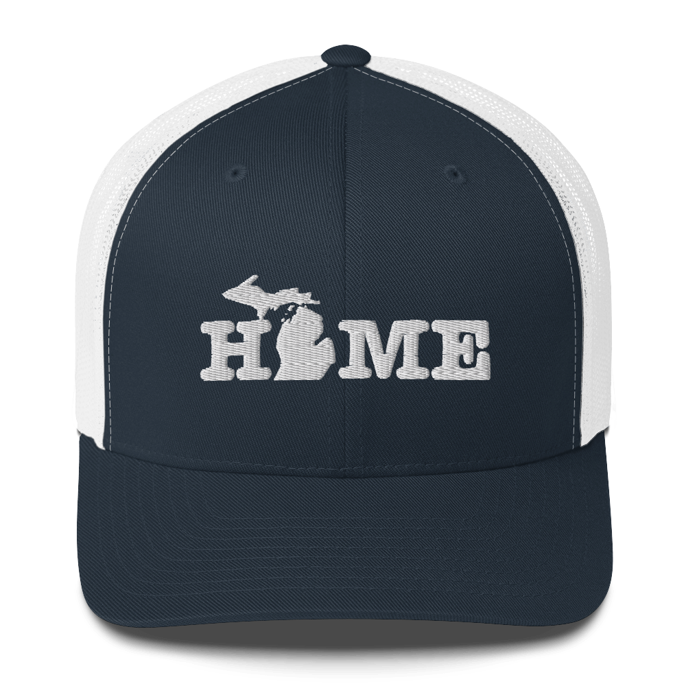 Michigan 'Home' Trucker Hat (Typewriter Font)