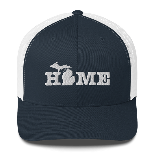 Michigan 'Home' Trucker Hat (Typewriter Font)