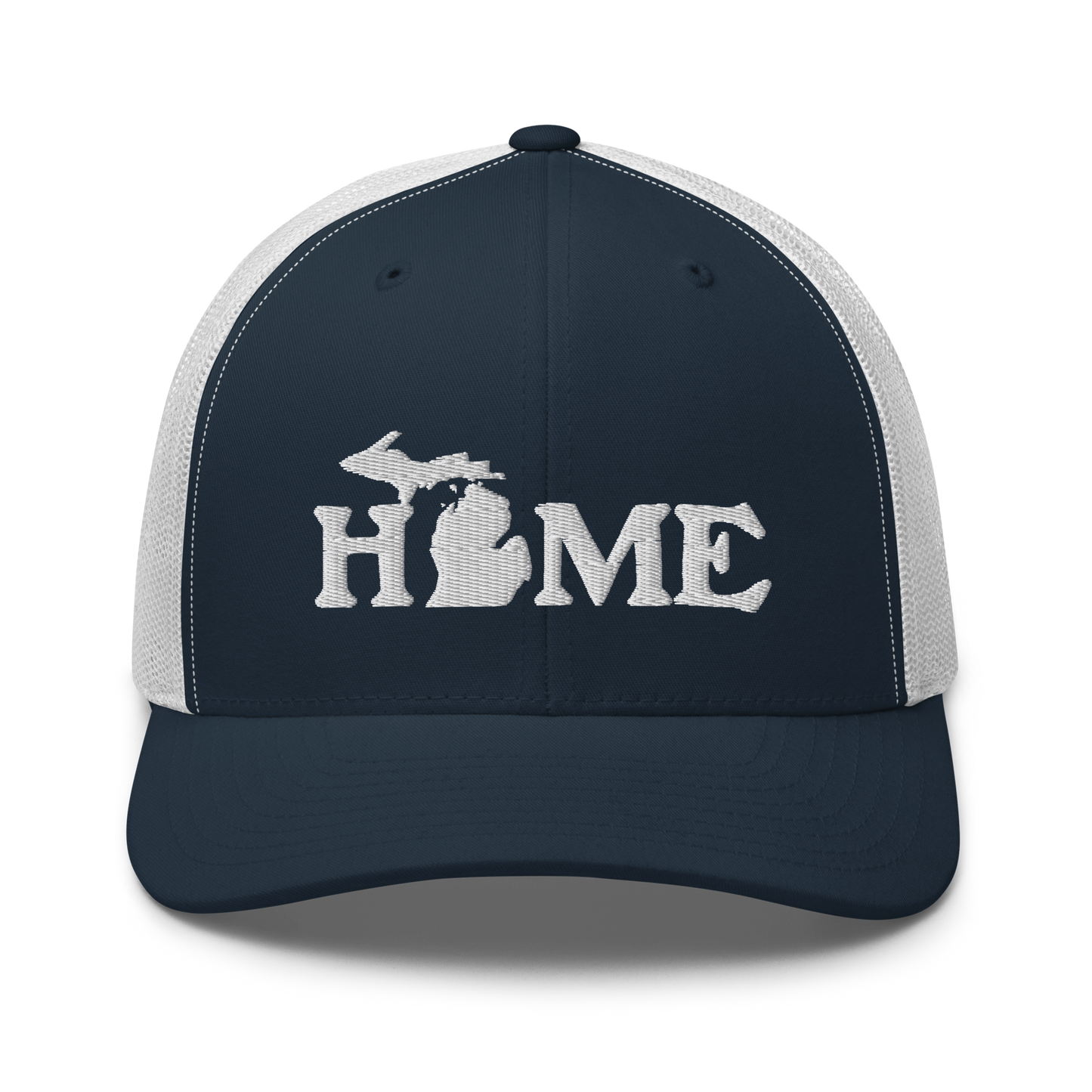 Michigan 'Home' Trucker Hat (Woodcut Font)