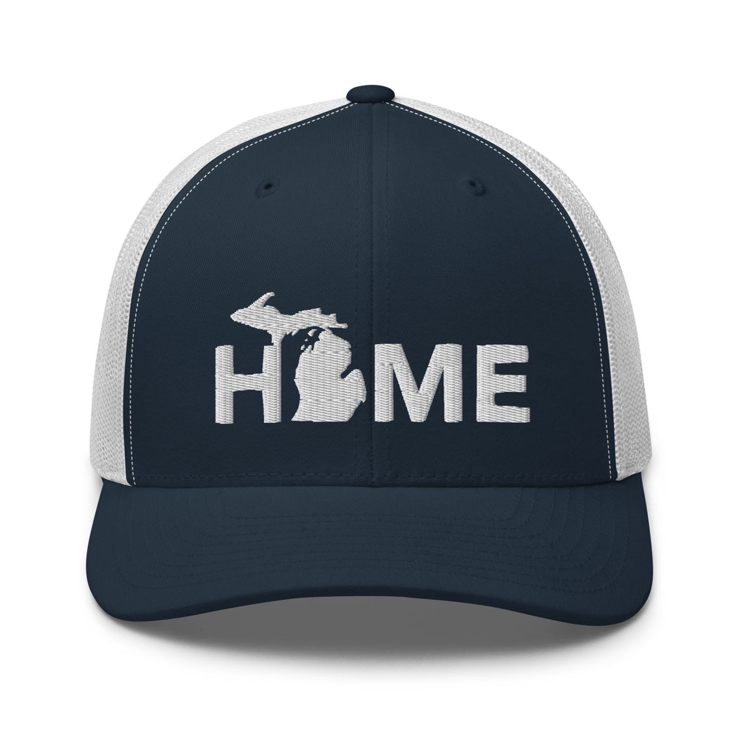 Michigan 'Home' Trucker Hat (Geometric Sans Font)