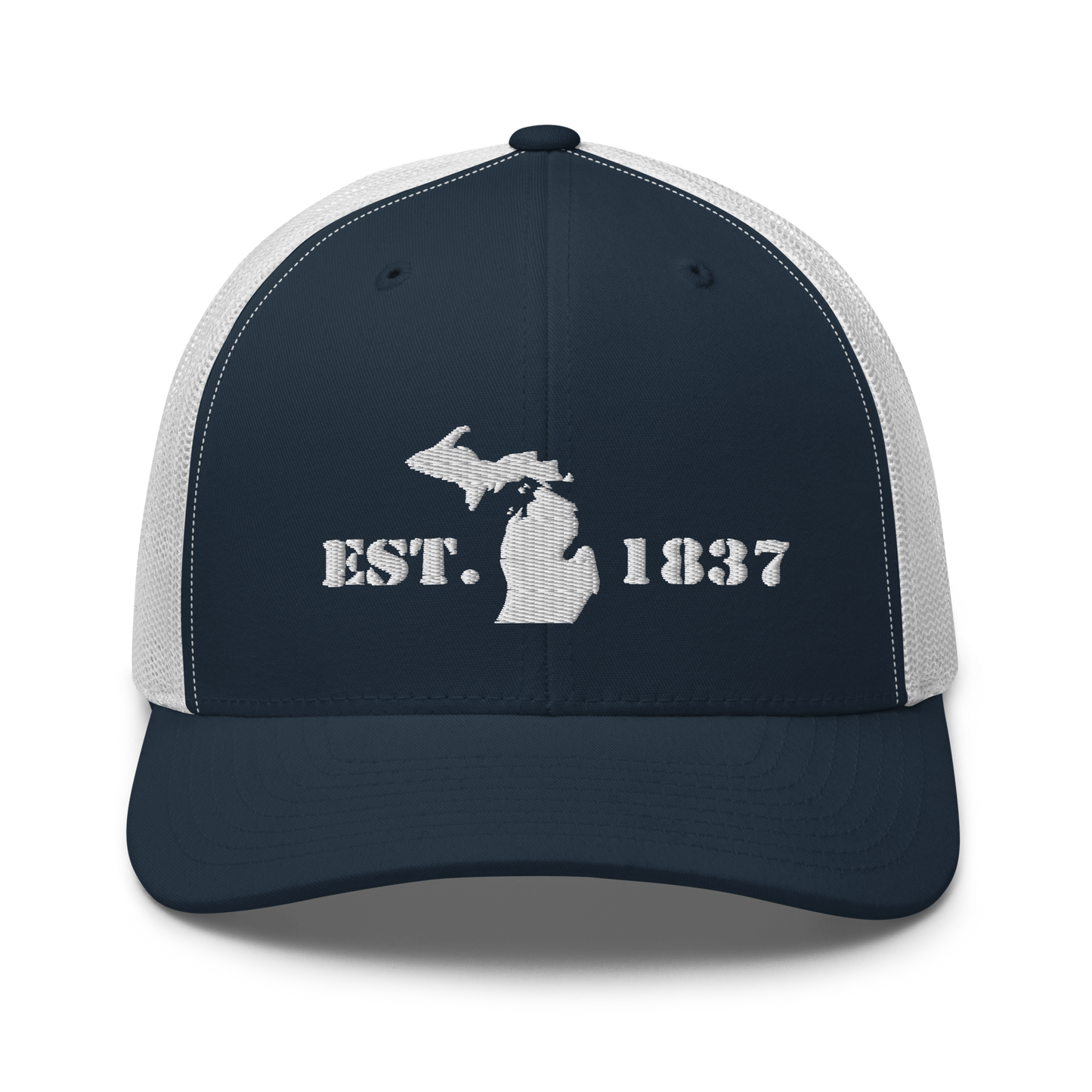 Michigan 'EST 1837' Trucker Hat (Army Font)