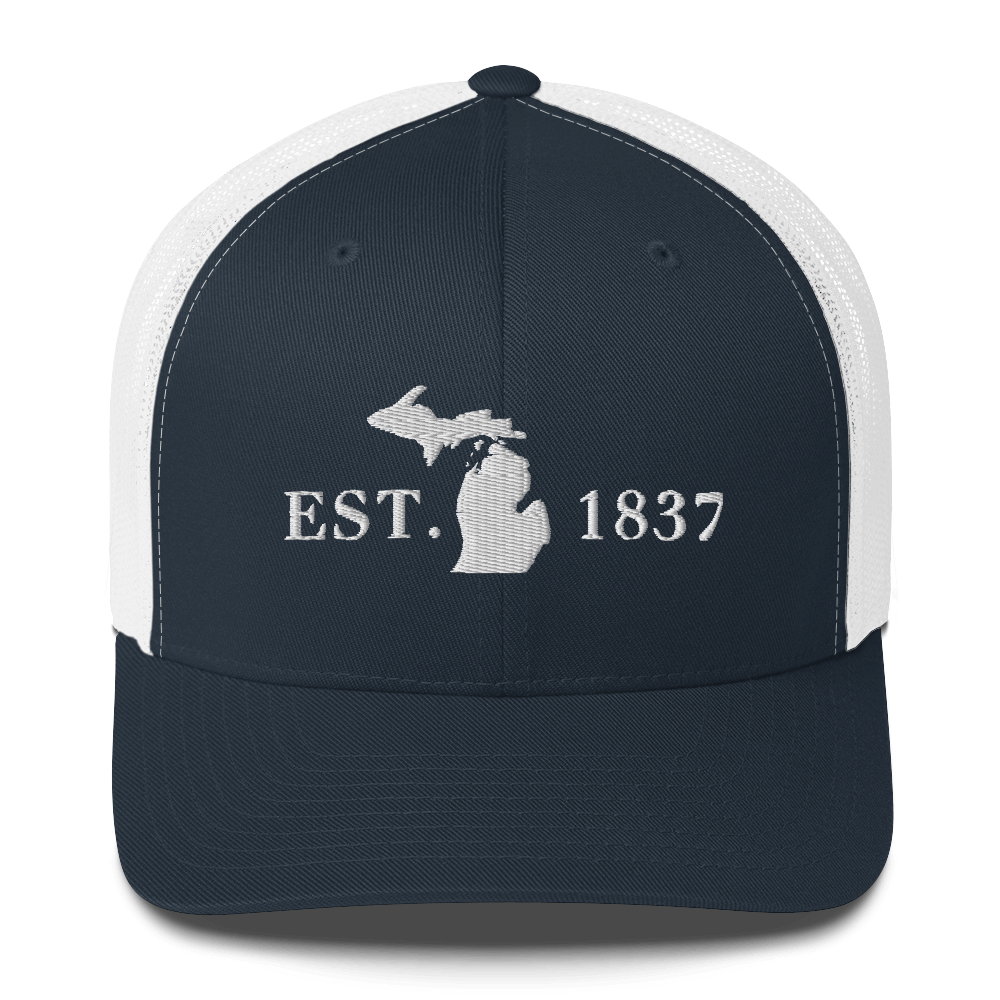 Michigan 'EST 1837' Trucker Hat (Didone Font)