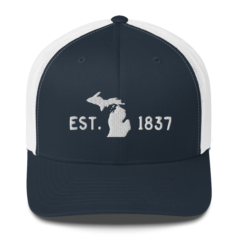 Michigan 'EST 1837' Trucker Hat (Licence Plate Font)