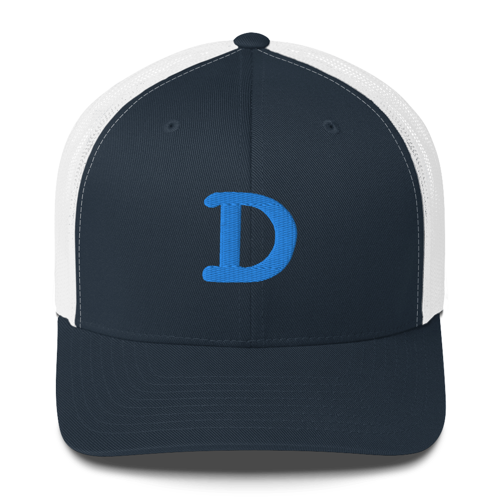 Detroit 'Old French D' Trucker Hat | Azure Embroidery