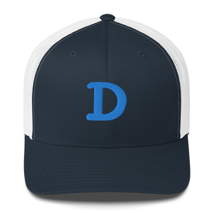 Detroit 'Old French D' Trucker Hat | Azure Embroidery